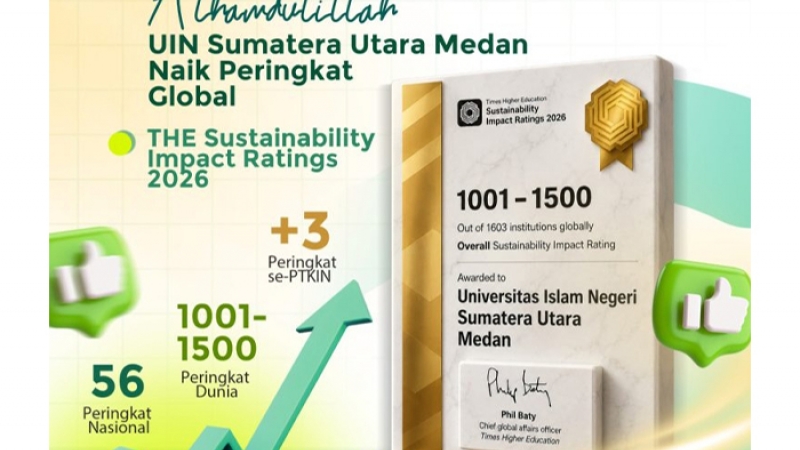 UINSU Medan Tembus 1500 Kampus Terbaik Dunia Versi THE 2026