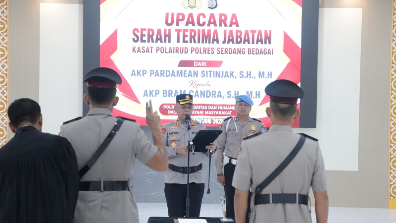 AKP Bram Candra Resmi Jabat Kasat Polairud Polres Sergai
