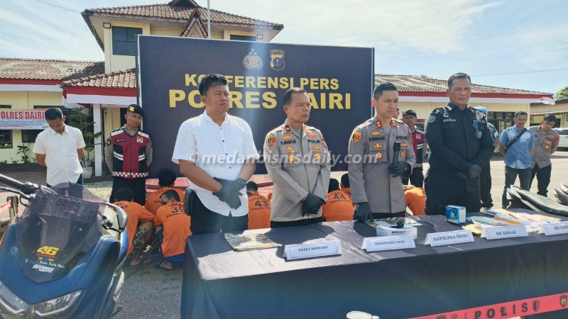 Semester I 2026, Polres Dairi Ungkap 52 Kasus Narkoba, 70 Tersangka Diamankan
