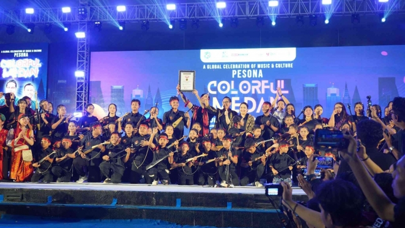 Ribuan Warga Padati Pesona Colorful Medan, Pecahkan Rekor Dunia Permainan Kulcapi