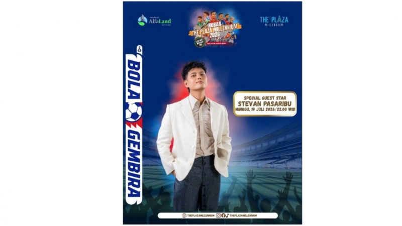 Plaza Millennium Gelar Nobar Piala Dunia 2026 Terbesar di Medan Mulai 10 Juli, Stevan Pasaribu Hibur Pengunjung