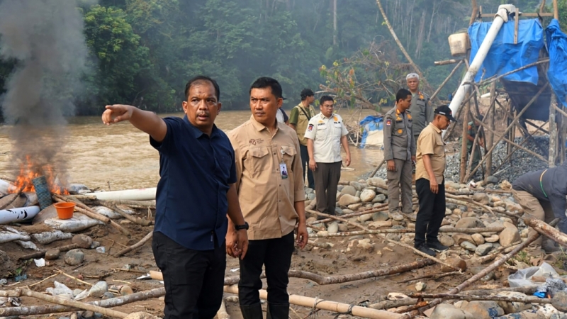 Tindaklanjuti Arahan Bobby, Pemprov Sumut Lanjutkan Penertiban Tambang Ilegal di Sungai Batang Gadis